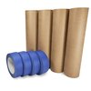 Idl Packaging 12in x 60 yd Masking Paper and 1 1/2in x 60 yd Painters Masking Tape, for Covering, 4PK 4x GPH-12, 4463-112